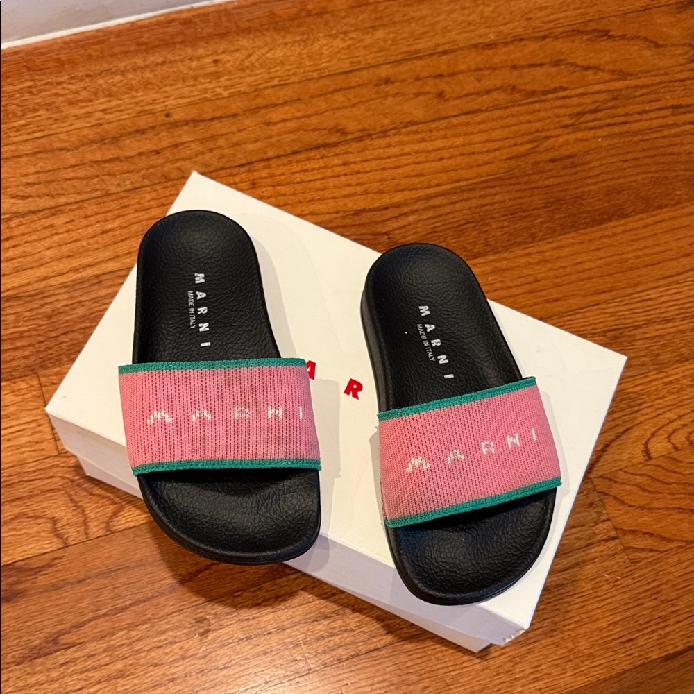 Marni Pink and Green Sandals